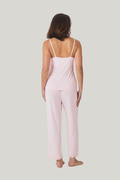 Britt Bamboo Lace Cami Long Pj - Pink - image 3