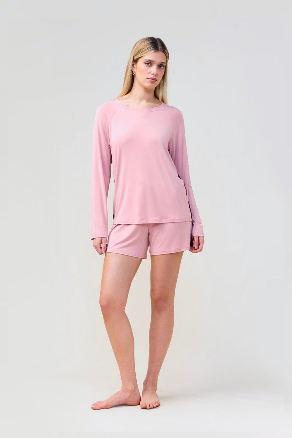 Pippa Bamboo Shorts With Stripe - Pink - image 2