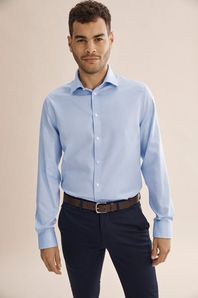 Slim Fit Textured Travel Shirt