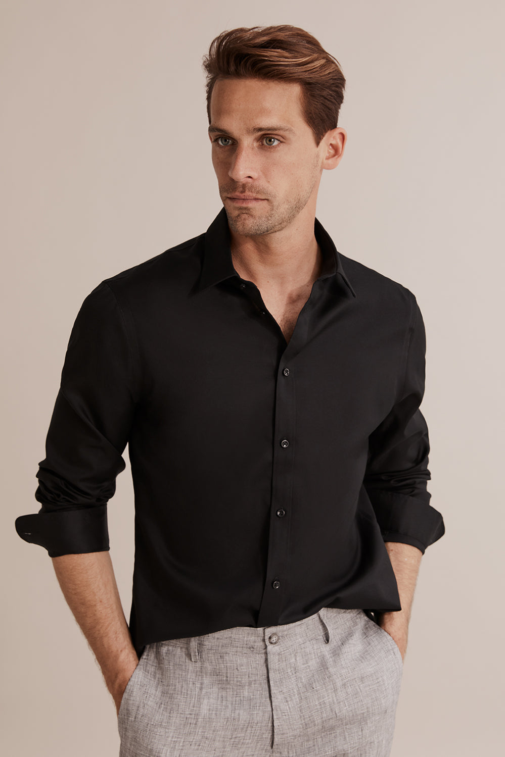 Slim Fit Textured Travel Shirt