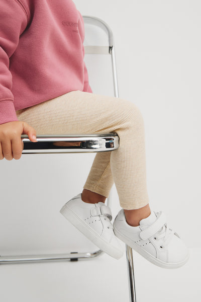 Organically Grown Cotton Blend Solid Rib Legging