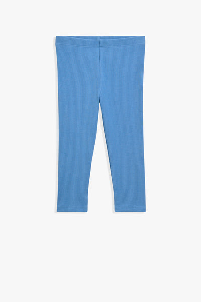 Organically Grown Cotton Blend Solid Rib Legging