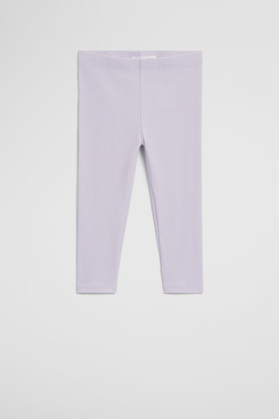 Organically Grown Cotton Blend Solid Rib Legging