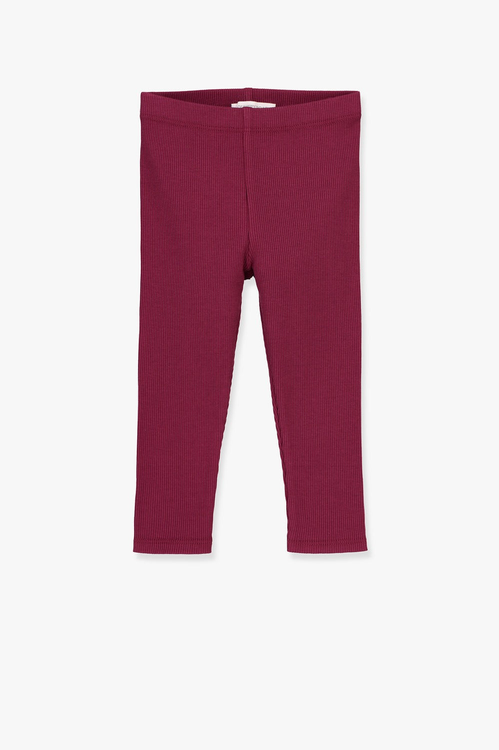 Organically Grown Cotton Blend Solid Rib Legging