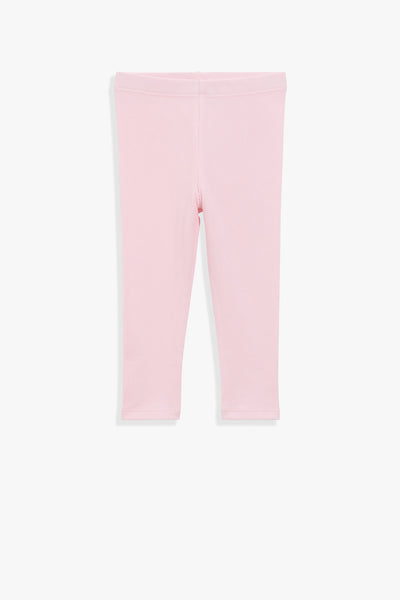 Organically Grown Cotton Blend Solid Rib Legging
