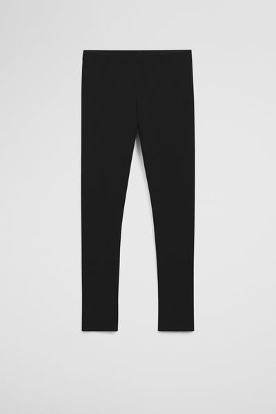 Organically Grown Cotton Blend Solid Rib Legging