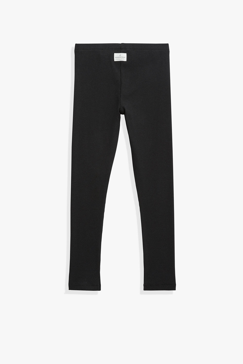 Organically Grown Cotton Blend Solid Rib Legging