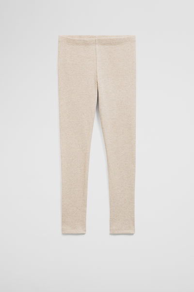 Organically Grown Cotton Blend Solid Rib Legging