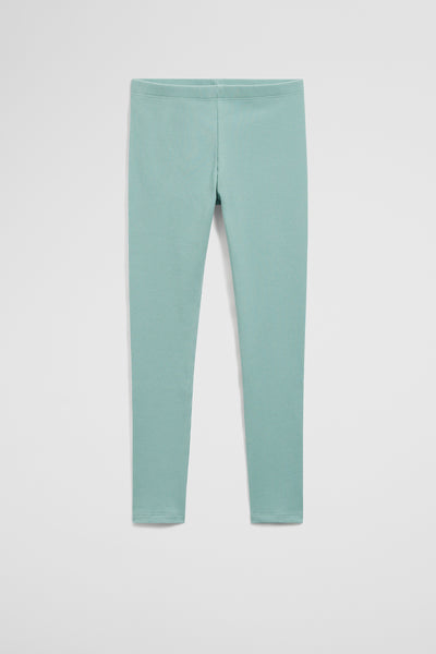 Organically Grown Cotton Blend Solid Rib Legging