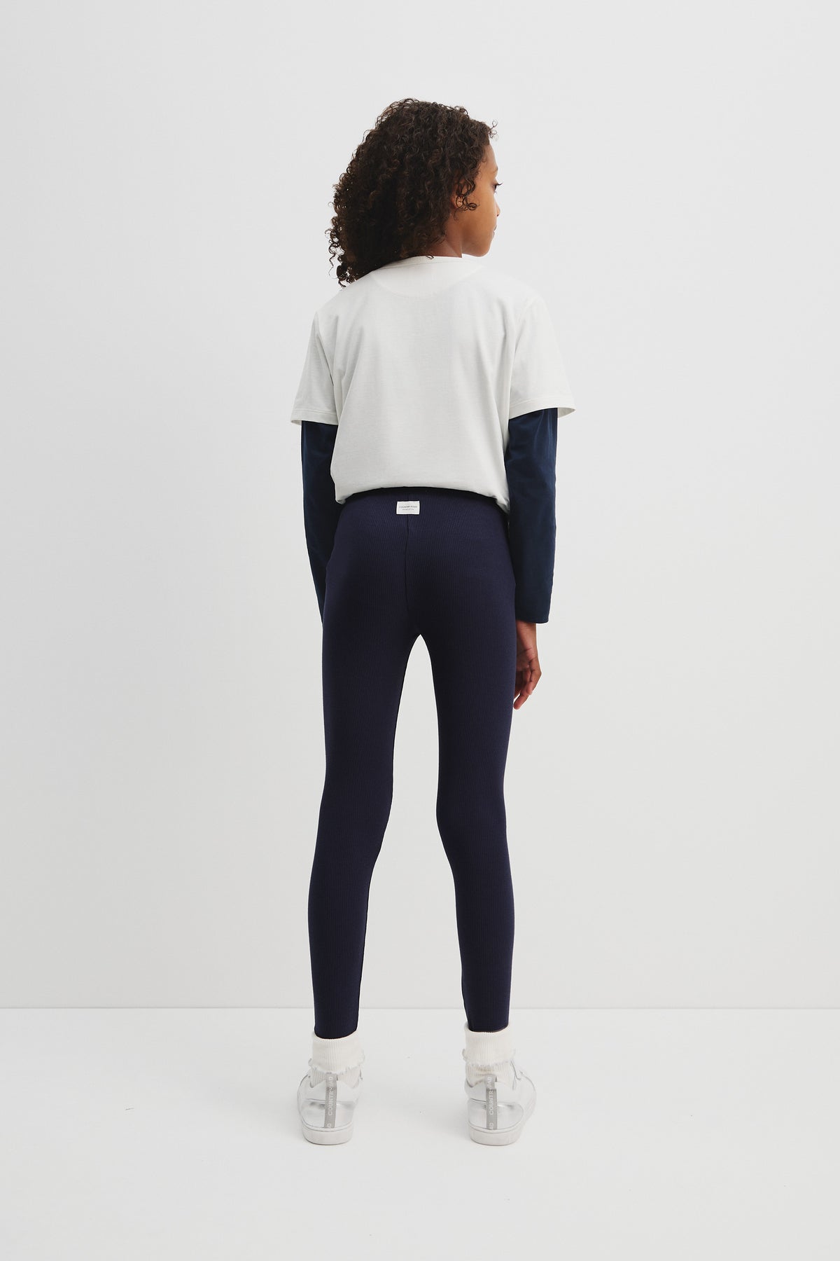 Organically Grown Cotton Blend Solid Rib Legging