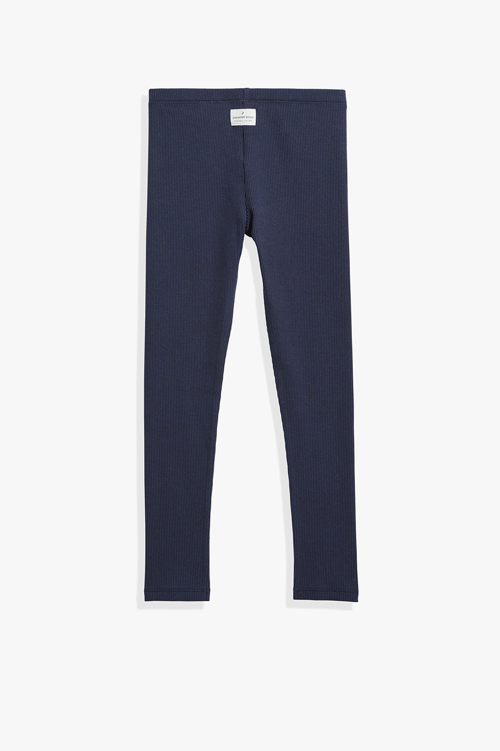 Organically Grown Cotton Blend Solid Rib Legging