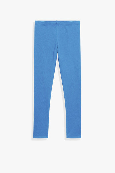 Organically Grown Cotton Blend Solid Rib Legging