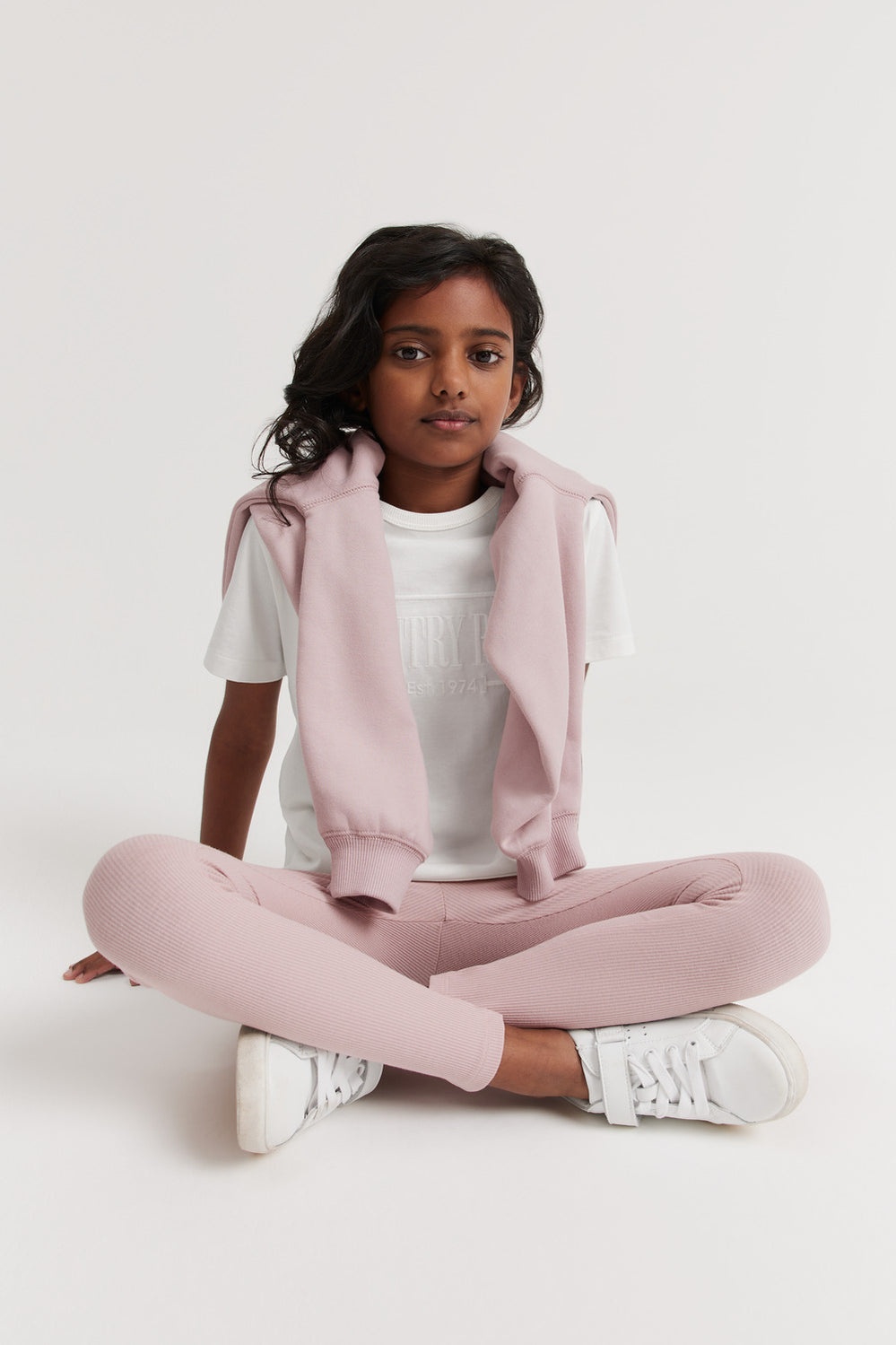 Organically Grown Cotton Blend Solid Rib Legging