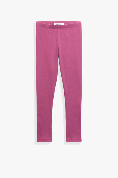 Organically Grown Cotton Blend Solid Rib Legging