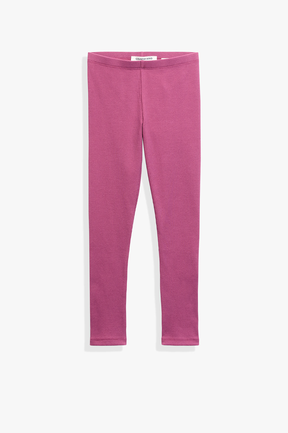 Organically Grown Cotton Blend Solid Rib Legging