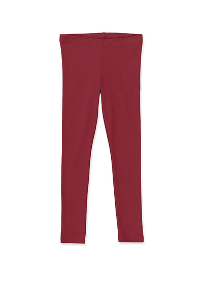 Organically Grown Cotton Blend Solid Rib Legging