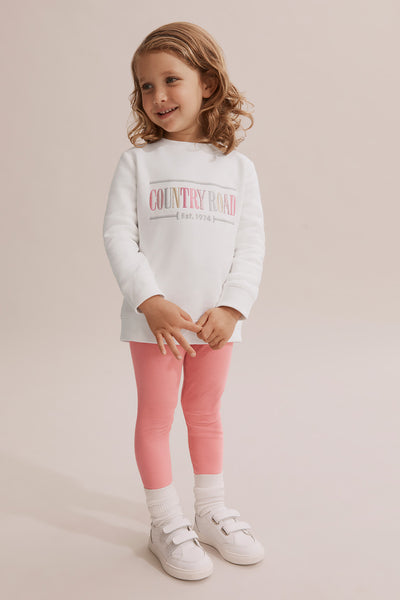 Organically Grown Cotton Blend Solid Rib Legging