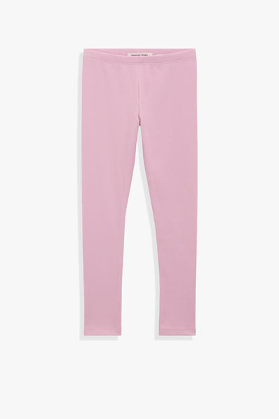 Organically Grown Cotton Blend Solid Rib Legging