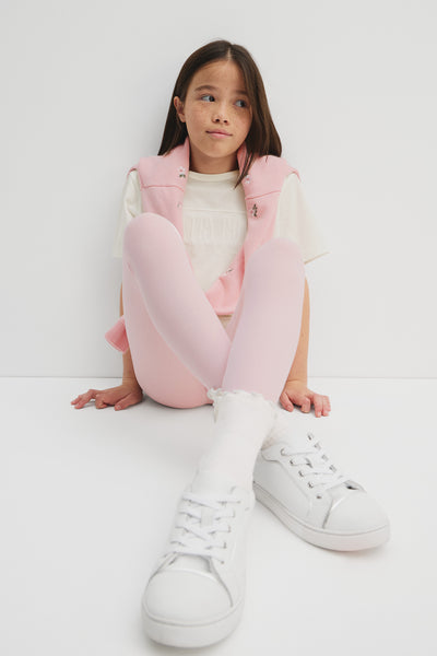 Organically Grown Cotton Blend Solid Rib Legging