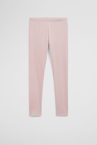 Organically Grown Cotton Blend Solid Rib Legging