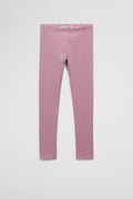 Organically Grown Cotton Blend Solid Rib Legging