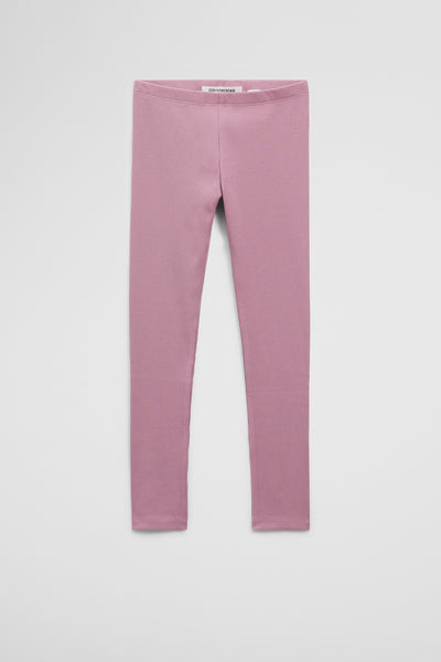 Organically Grown Cotton Blend Solid Rib Legging