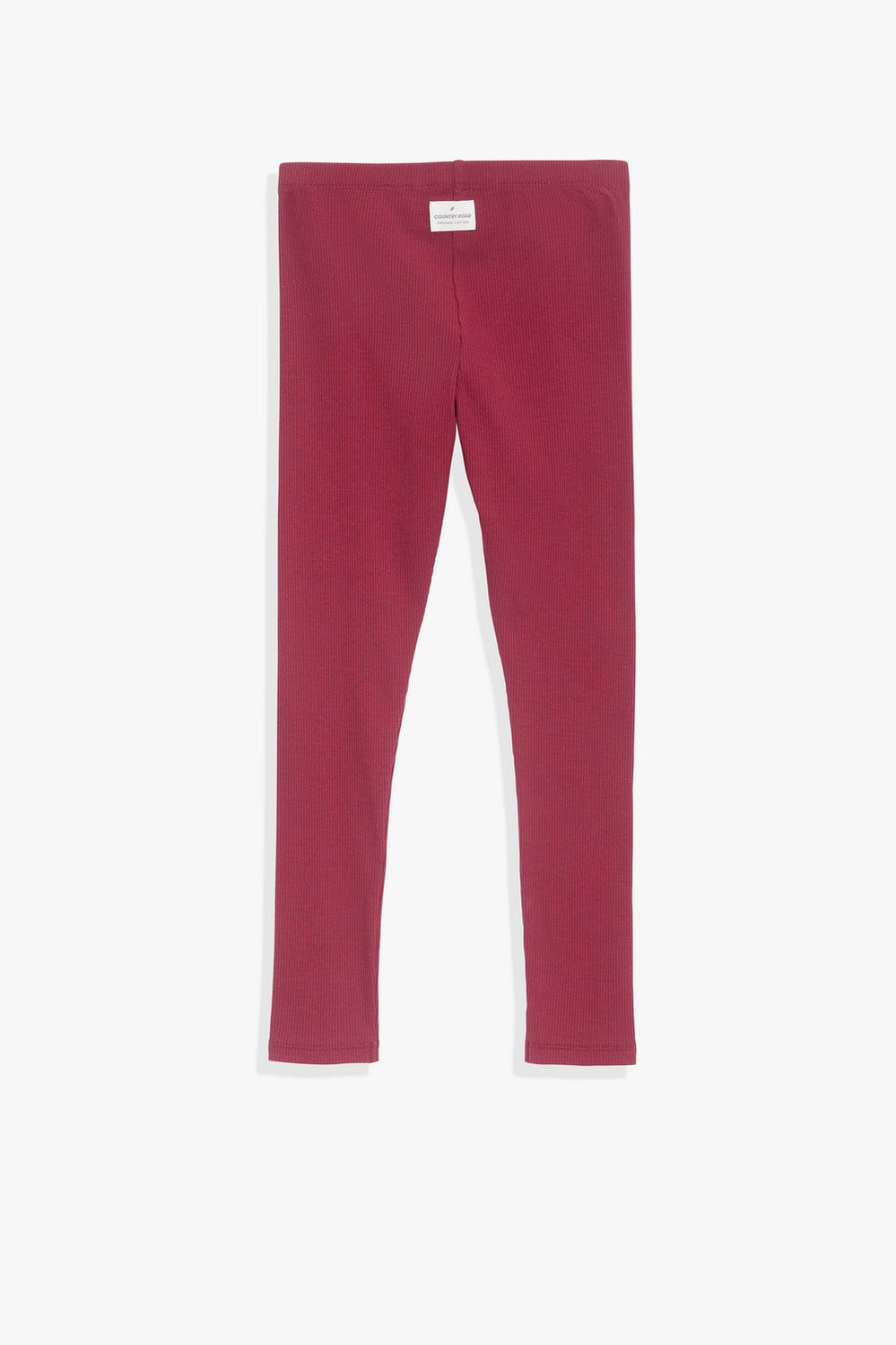 Organically Grown Cotton Blend Solid Rib Legging