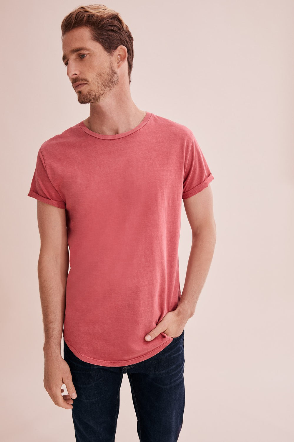 Australian Cotton Longline Garment Dye T-Shirt