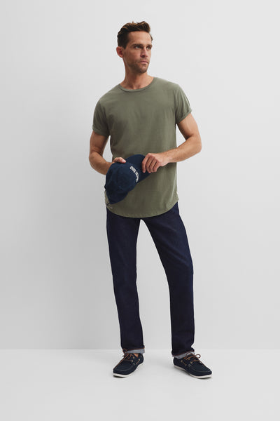 Australian Cotton Longline Garment Dye T-Shirt