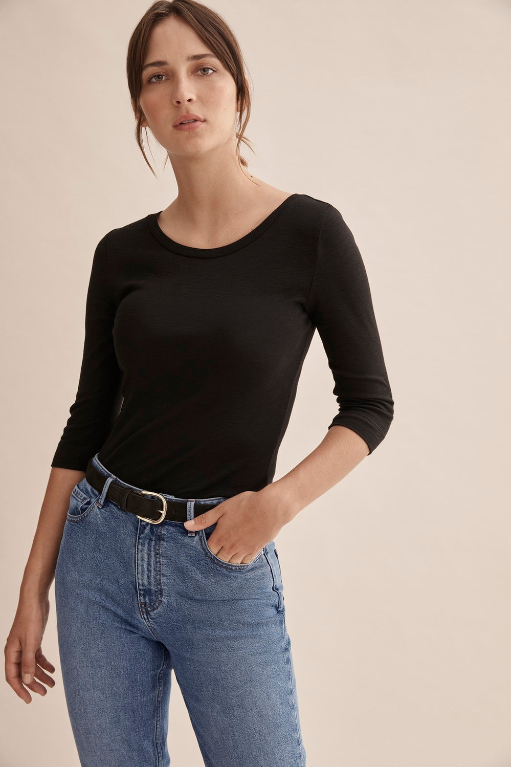 Crop Sleeve Slim Fit T-Shirt