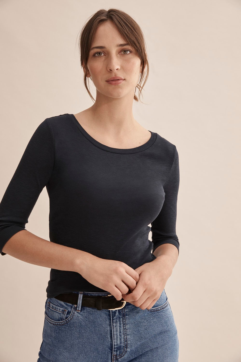 Crop Sleeve Slim Fit T-Shirt