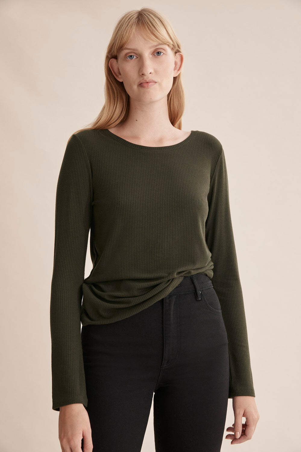 Rib Layering T-Shirt