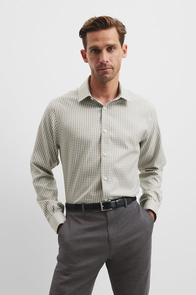Regular Fit Gingham Travel Shirt
