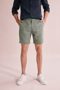 Linen Button Front Short