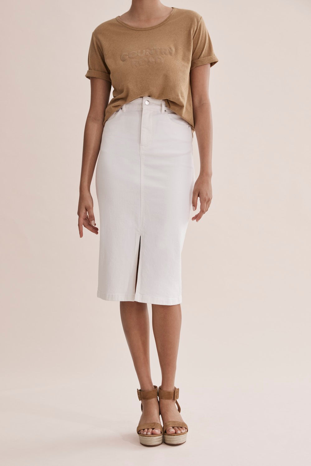 Midi Denim Skirt
