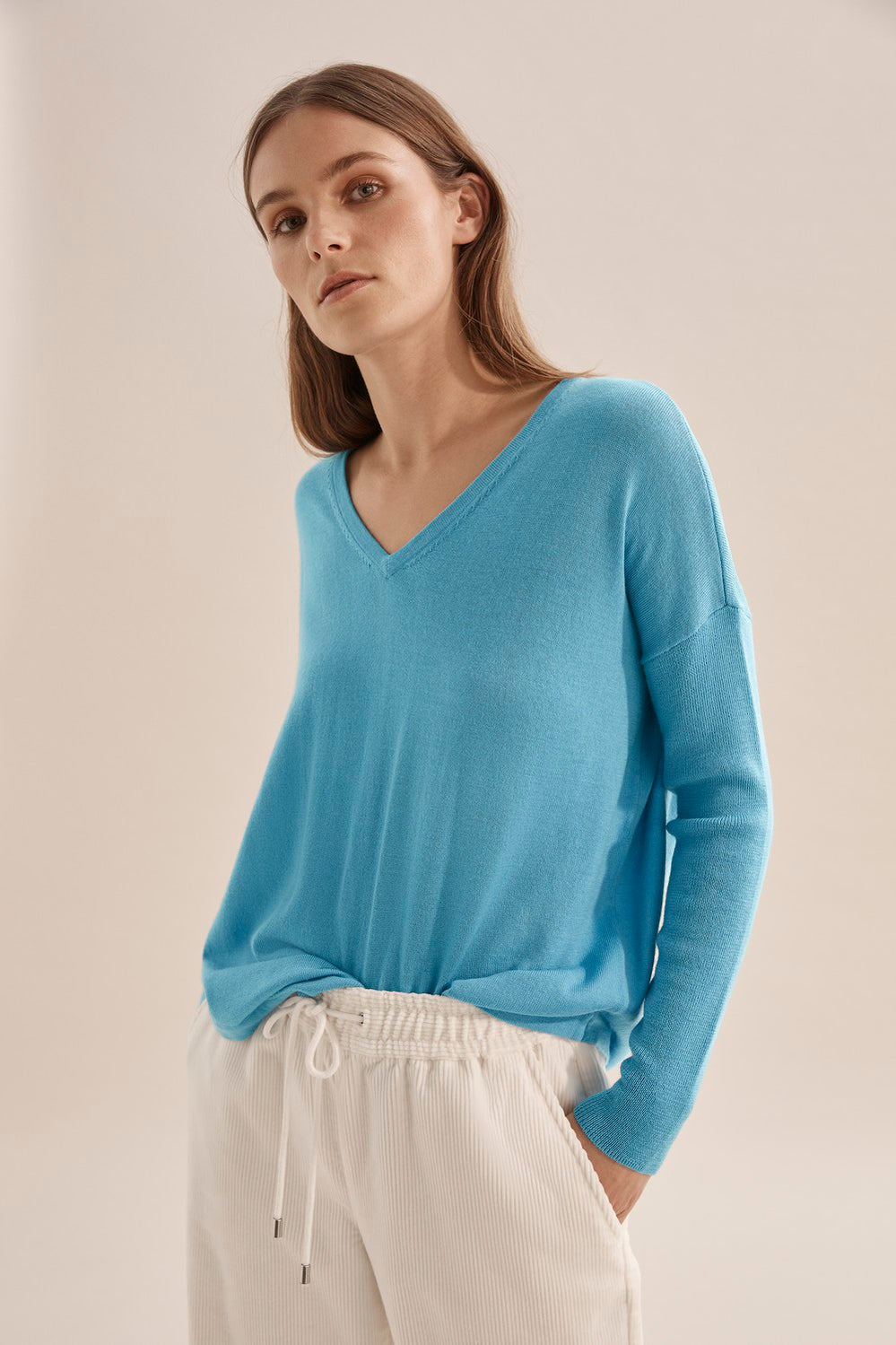 Merino Wool V-Neck Knit