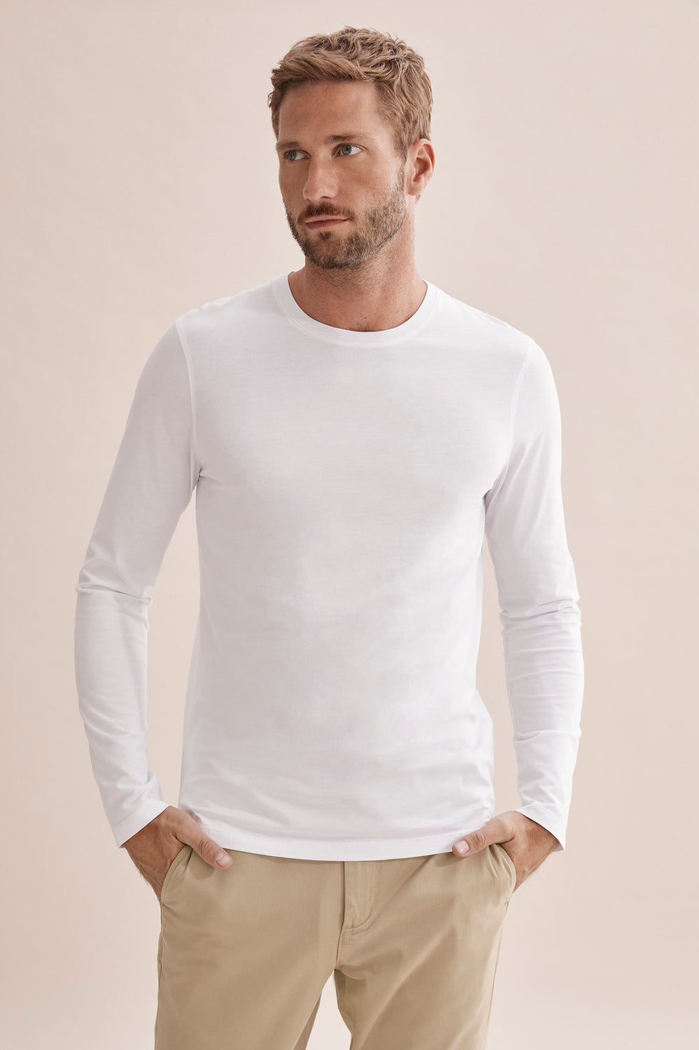 Long Sleeve Pima Crew T-Shirt