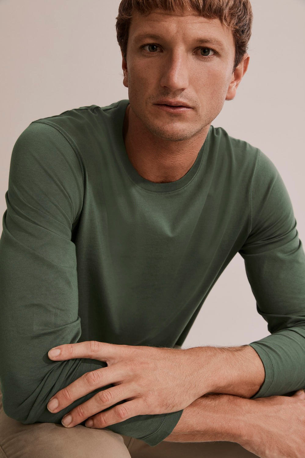 Long Sleeve Pima Crew T-Shirt