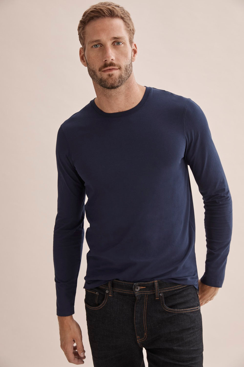 Long Sleeve Pima Crew T-Shirt