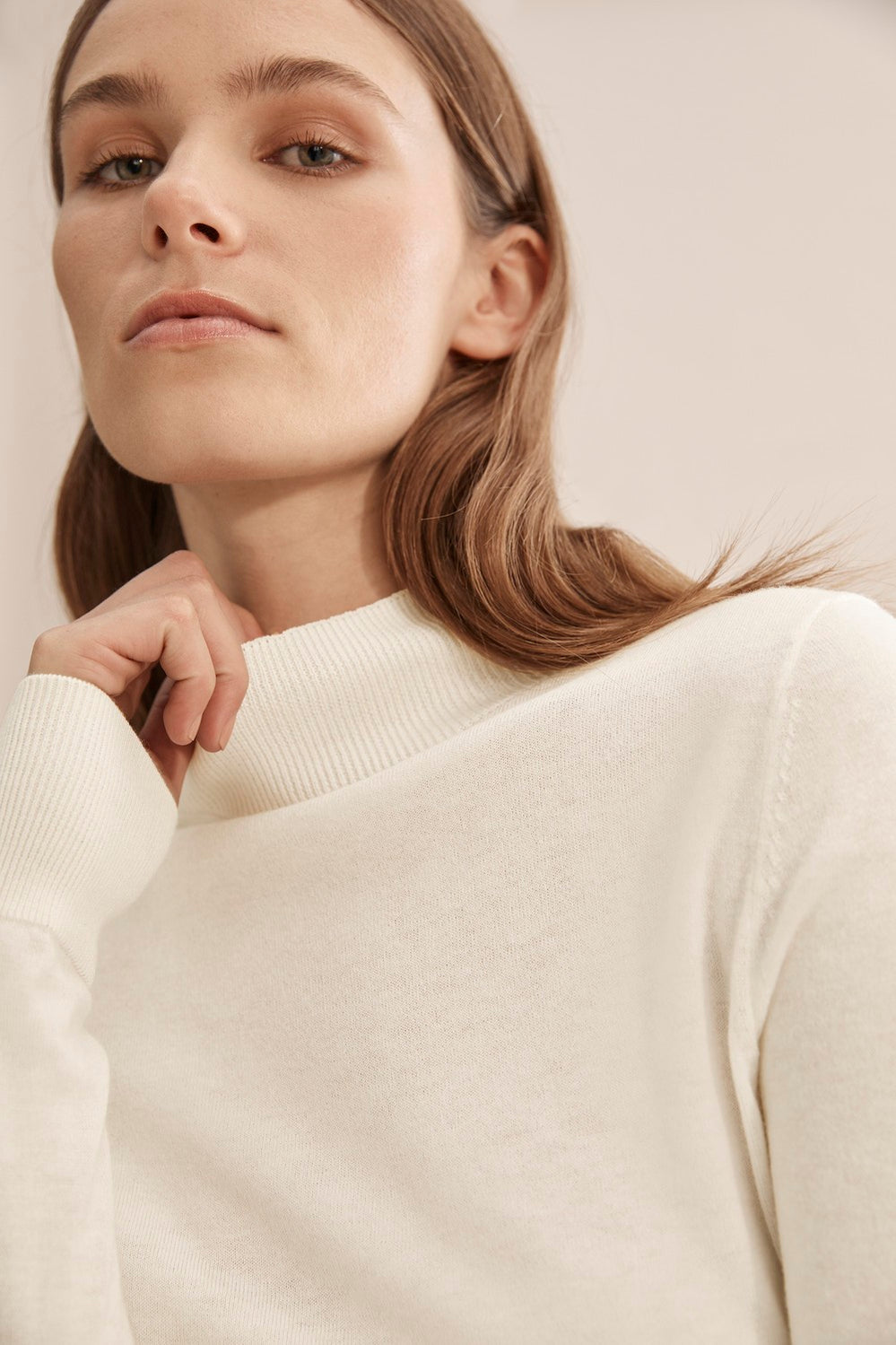 Merino Wool Silk Long Sleeve Knit