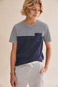 Teen Spliced Stripe T-Shirt