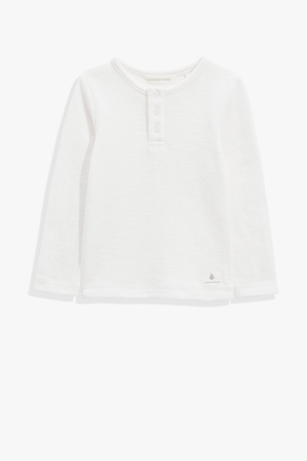 Cotton Double Faced Textured Henley