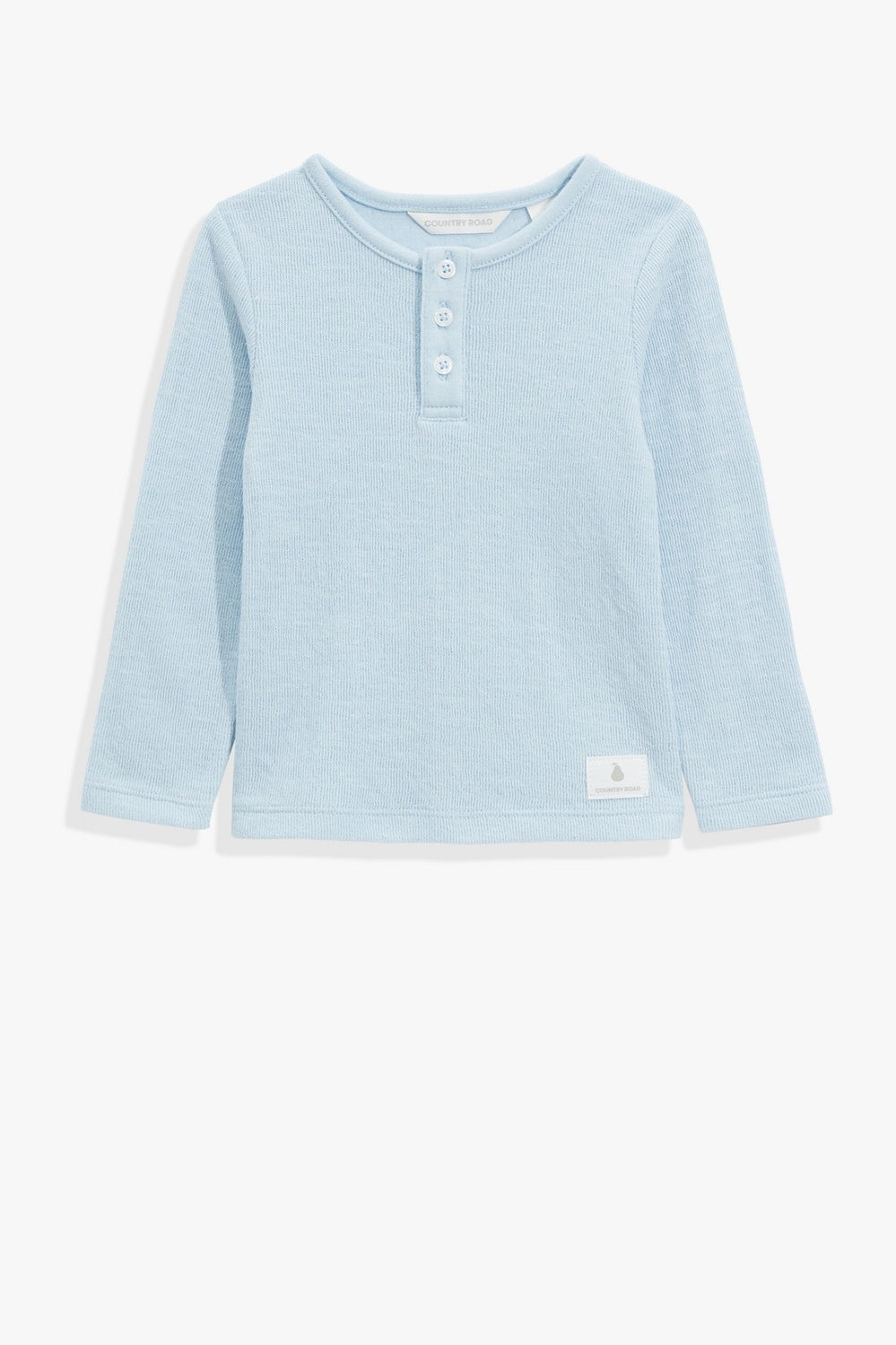 Cotton Double Faced Textured Henley