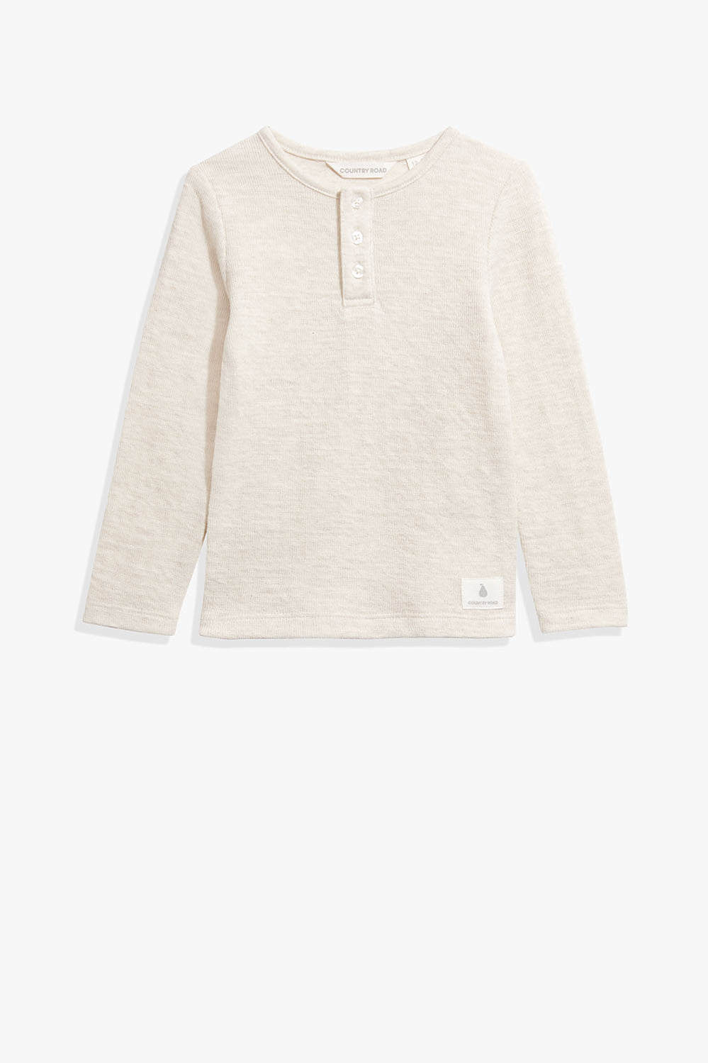 Cotton Double Faced Textured Henley
