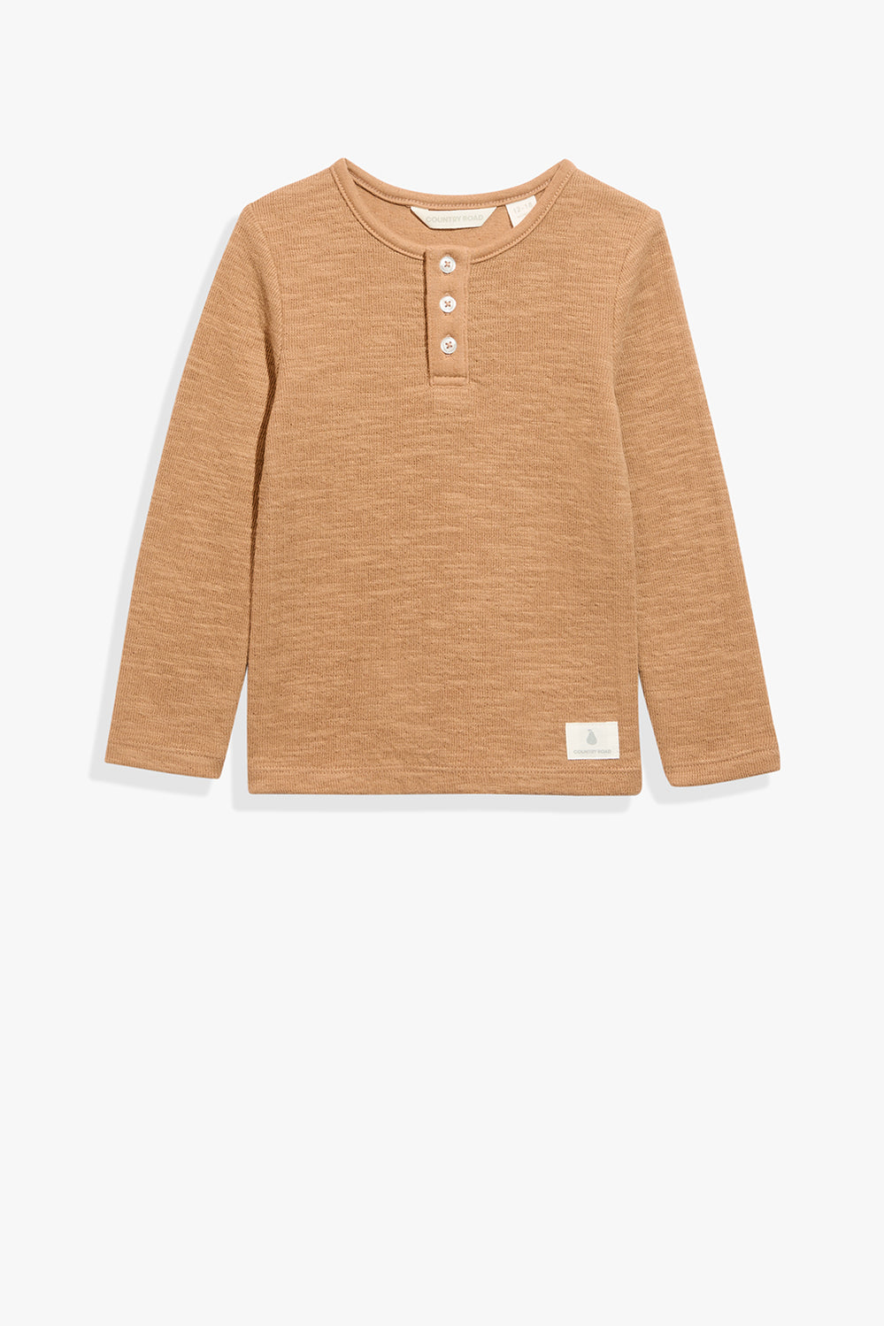 Cotton Double Faced Textured Henley