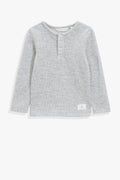 Cotton Double Faced Textured Henley