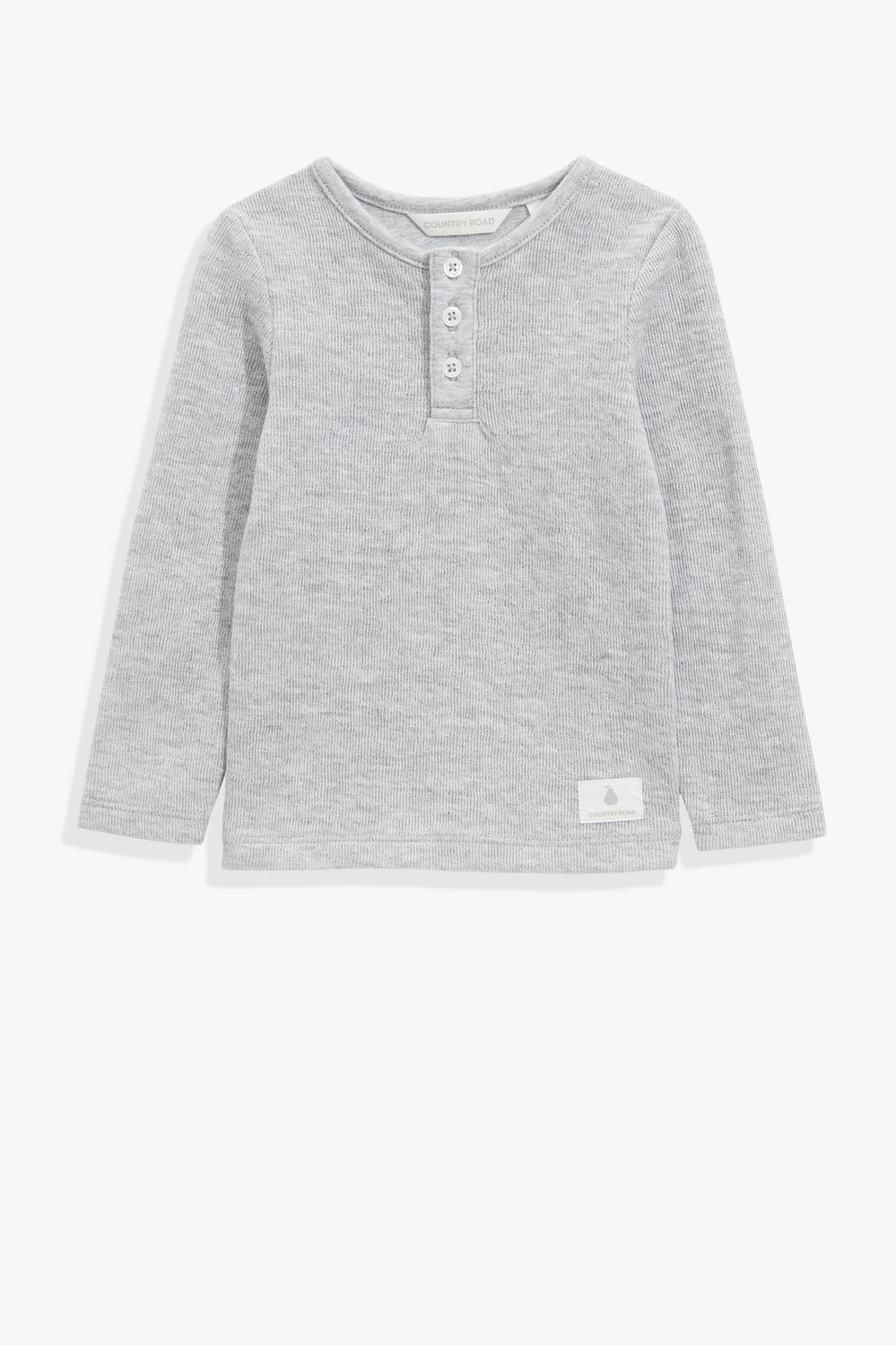 Cotton Double Faced Textured Henley