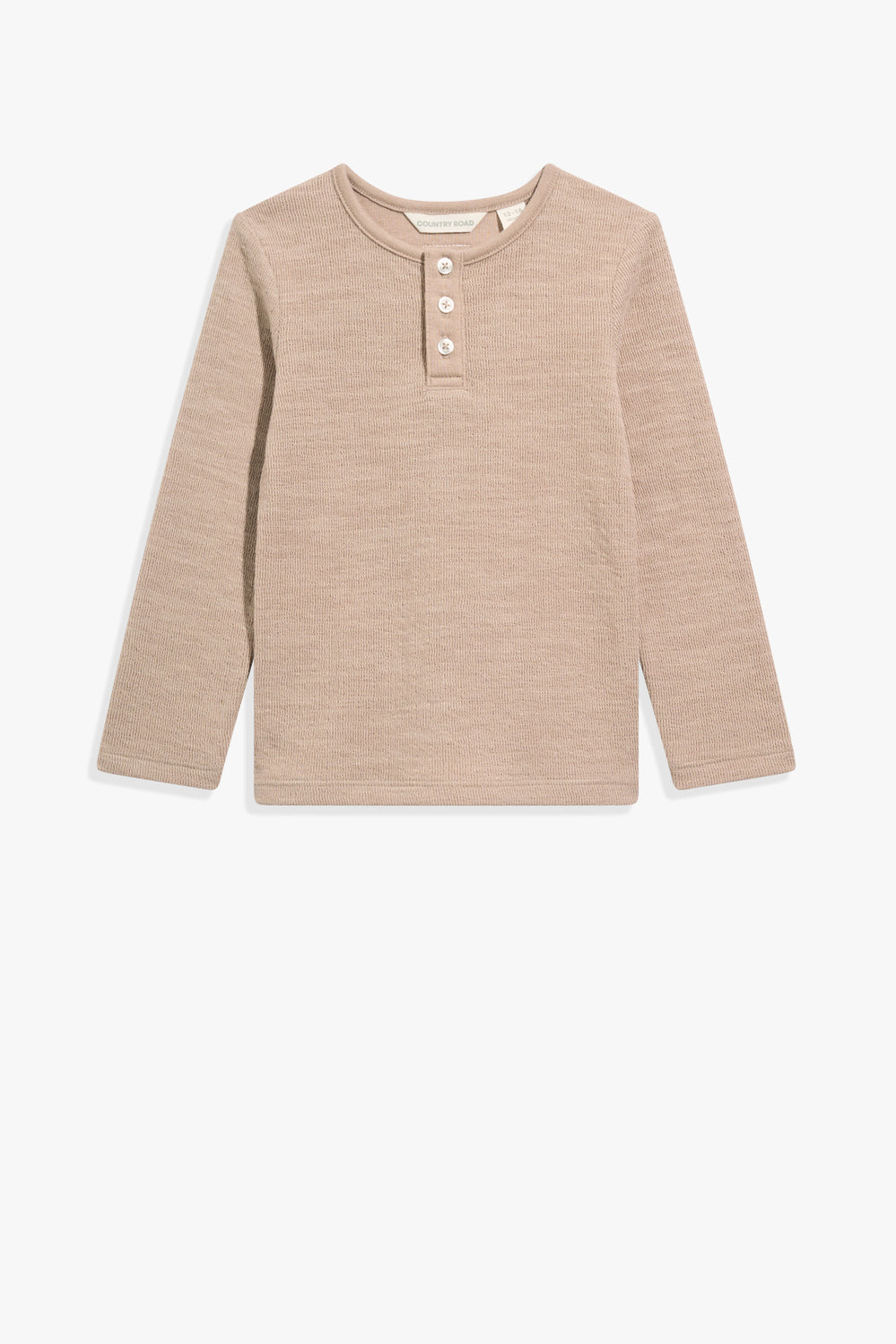 Cotton Double Faced Textured Henley