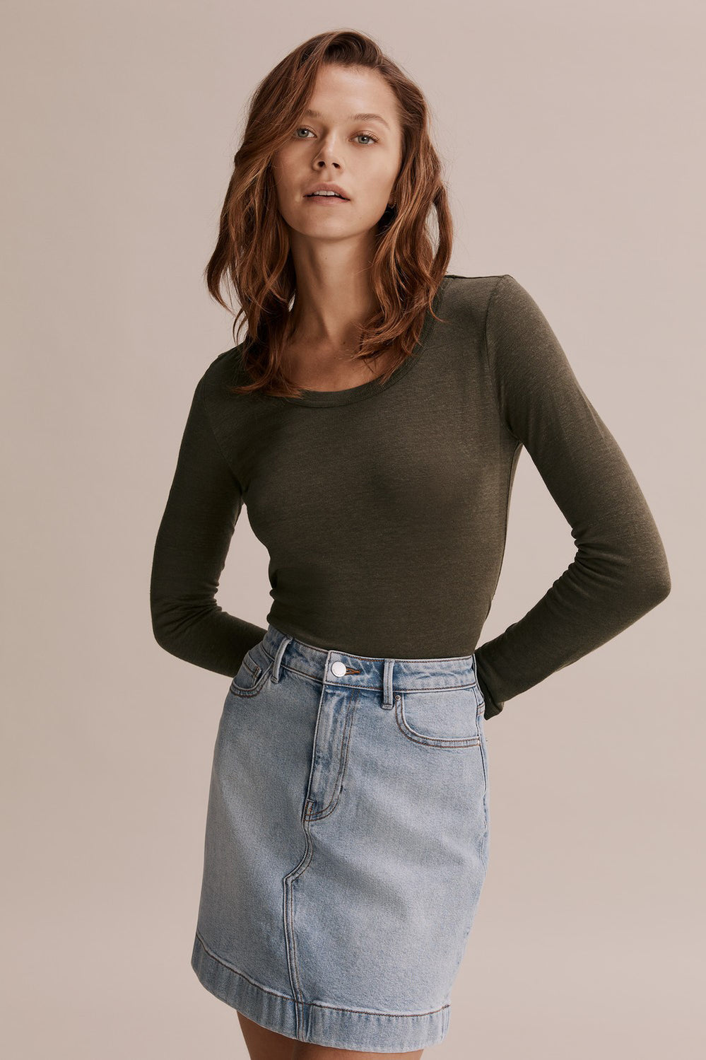 Long Sleeve Linen T-Shirt