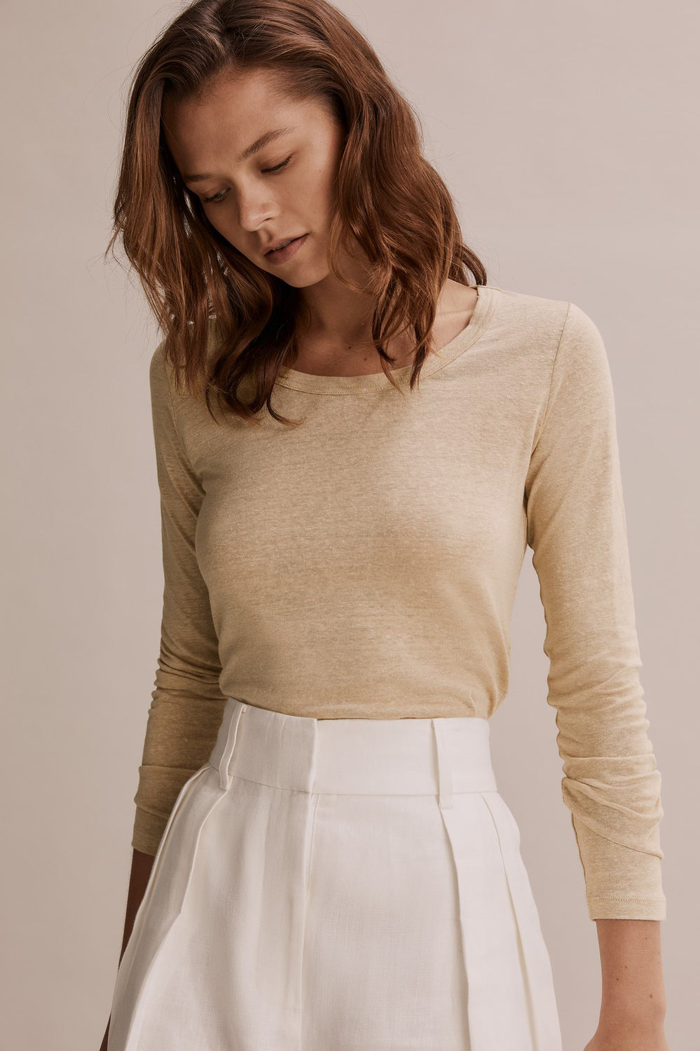 Long Sleeve Linen T-Shirt